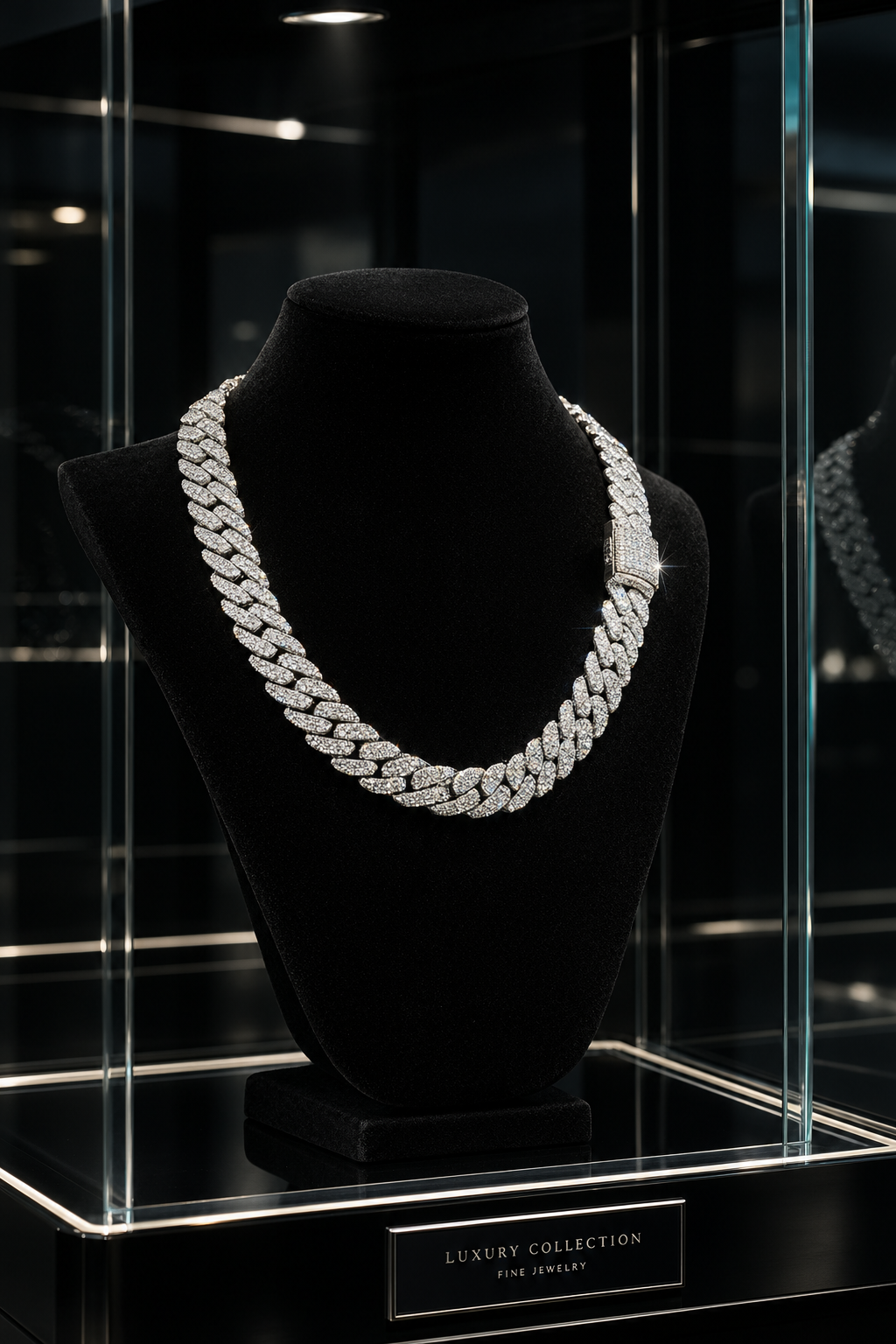 Miami Cuban Diamond Engraved Chain 20mm