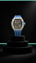Iced out Ocean blue Watch Vivid Accents