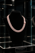 Miami Cuban Rose Gold Engraved Chain 20mm